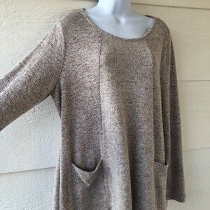 Soft Surroundings Women's Size Med Sweater Long Sleeve Lightweight Side Pockets